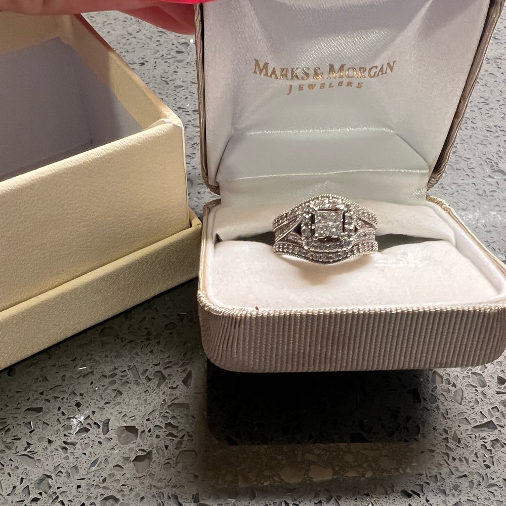 Diamond wedding ring set 4.5 white gold